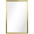 Solid Storage Supplies Contempo Brushed Gold Stainless Steel rectangular Wall Mirror SO2958923